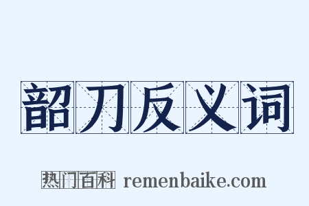 韶刀反义词是什么意思的图片